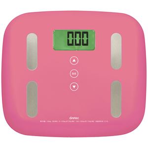 dretec（ドリテック） 体重体組成計「ピエトラプラス」 BS-238PK ピンク