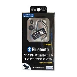 カシムラ Bluetoothインナーイヤホンマイク AE-120 ブラック