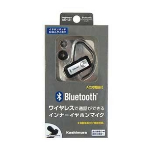 カシムラ Bluetoothインナーイヤホンマイク AE-121 シルバー