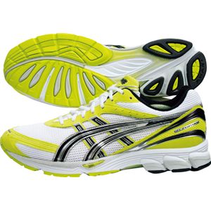 ASICS（アシックス） GELFEATHER GS 2-WIDE（ゲルフェザー GS 2-ワイド） ホワイト×ライム TJR443 24.5