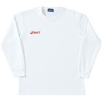 ASICS（アシックス） Jr.長袖Tシャツ ホワイト×レッド XAJ809 120