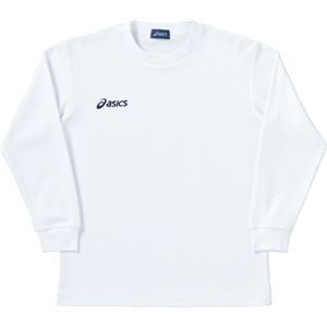 ASICS（アシックス） Jr.長袖Tシャツ ホワイト×ネイビー XAJ809 120