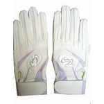 Zeems（ジームス） 高校野球対応 バッティング手袋 両手用 ウォッシャブル ホワイト Lサイズ（25cm）