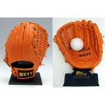 ZETT08年モデルをでお届け!! ZETT（ゼット） 硬式グローブの革を採用した軟式最高峰モデル!! 『プロステイタス』 軟式グローブ 遊撃手・二塁手用 オレンジ