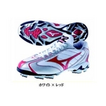 MIZUNO（ミズノ） ポイントスパイク ウエーブフランチャイズセレクト ホワイト×レッド 24.0cm 