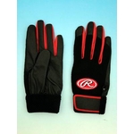 ☆Rawlings☆ 防寒用バッティング手袋（両手用） ブラック×レッド ブラック×レッド(9023) S