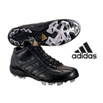 adidas（アディダス） 立ちベロミドルカットモデル ポイントスパイク アディスタート MID ブラック 24.5cm