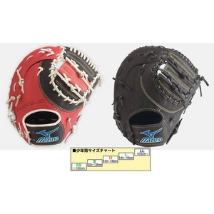 【09年モデル】 MIZUNO（ミズノ） ビューリーグ 少年軟式キャッチャーミット プロフェッショナル 一塁手用 ブラック(09) 右投げ