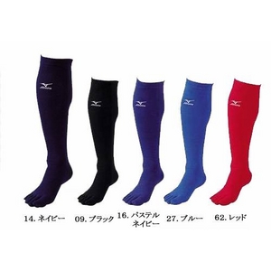 MIZUNO（ミズノ） アンダーストッキング 『カラー5本指ソックス』 25〜28cm 52uw-84 ブラック