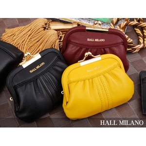 HALL MILANO(ハルミラノ) ミセスシリーズがま口財布(親子式)中 ワイン