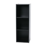 レコードラック(LP収納用ラック)/バイナルボックス 木製 3段 VL-3 ブラック（黒）