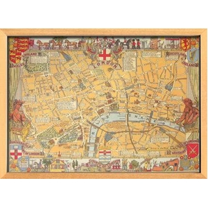 《カバリーニ世界地図》Cavallini map London map(ロンドン・マップ)