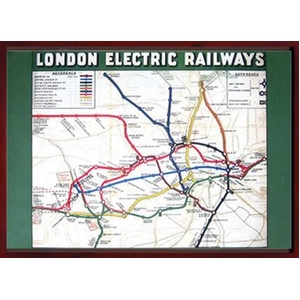 《カバリーニ世界地図》Cavallini map London railwaymap(ロンドン・鉄道)