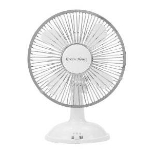 GREENHOUSE（グリーンハウス） USB首振り扇風機 GH-USB-FAN 乾電池でも使用可 レトロな首振り機能、上下の角度調整、弱強の2段階の風量選択機能付! ホワイトW