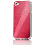 Ai-Style Series iPhone4 ハードケース 【Ai4-Wood-RD】 Type Wood RD(レッド）