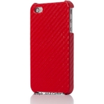 Ai-Style iPhone4 Carbon Look（ハードケース カーボンルック） 【Ai4-Carbon-Red】（レッド）