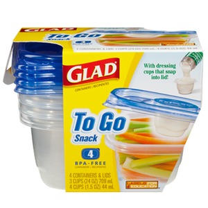 GLAD　TO　GO　スナック　フードコンテナ【6セット】