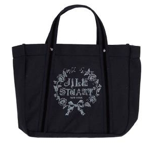 JILL STUART（ジルスチュアート） ラメロゴキャンパストートバッグ（ブラック）