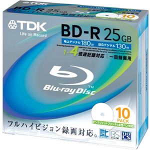 TDK (180分録画×10枚) BRV25PWB10K （ブルーレイディスク）