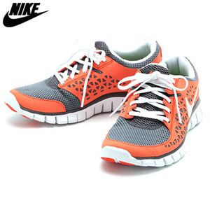 NIKE（ナイキ） ウィメンズフリー ラン+ 395914 003 ブレー×オレンジ 23.0cm