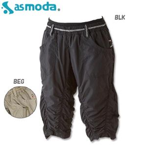 クリアランスセール★asmoda （エーエスモダ） ACQUAギャザーバミューダパンツ 9335-0251 BLK L