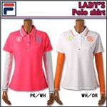 FILA GOLF（フィラゴルフ） レディース 半袖ポロインナー付き 750-504 PK／WH M