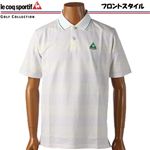 le coq sportif（ルコック スポルティフ） 半袖 ボーダーボタンポロシャツ QG2584 N942（ホワイト） L