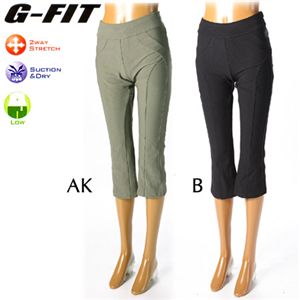 G-FIT（ジーフィット） 美脚美尻脚長 Stretch Suede サブリナパンツ GF-L574S ブラック L