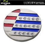 PIXMAGOLF（ピクシマゴルフ） スワロフスキーゴルフマーカー4点セット（America forever）