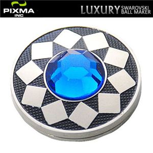 PIXMAGOLF（ピクシマゴルフ） スワロフスキーゴルフマーカー4点セット（Burning Sun Blue）