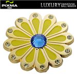 PIXMAGOLF（ピクシマゴルフ） スワロフスキーゴルフマーカー4点セット（Flower yellow）