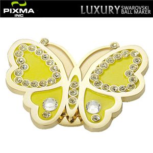 PIXMAGOLF（ピクシマゴルフ） スワロフスキーゴルフマーカー4点セッット（Butterfly yellow）