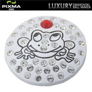 PIXMAGOLF（ピクシマゴルフ） スワロフスキーゴルフマーカー4点セット（Frog white）