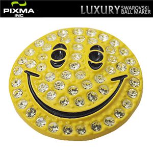 PIXMAGOLF（ピクシマゴルフ） スワロフスキーゴルフマーカー4点セット（Smiley yellow）