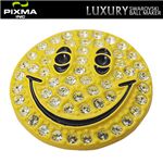 PIXMAGOLF（ピクシマゴルフ） スワロフスキーゴルフマーカー4点セット（Smiley yellow）