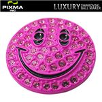 PIXMAGOLF（ピクシマゴルフ） スワロフスキーゴルフマーカー4点セット（Smiley pink）