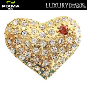 PIXMAGOLF（ピクシマゴルフ） スワロフスキーゴルフマーカー4点セット（Golden Heartdome）