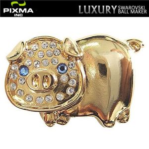 PIXMAGOLF（ピクシマゴルフ） スワロフスキーゴルフマーカー単品（Golden Pig）