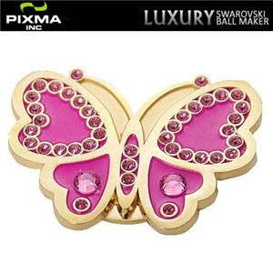 PIXMAGOLF（ピクシマゴルフ） スワロフスキーゴルフマーカー単品（Butterfly pink）