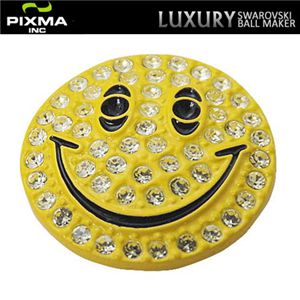 PIXMAGOLF（ピクシマゴルフ） スワロフスキーゴルフマーカー単品（Smiley yellow）