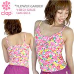 clap（クラップ） FLOWER GARDEN Vネックガーリーキャミソール CT10020/PK PINK/FLOWER GARDEN M