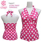 clap（クラップ） DOT Aラインツイストキャミソール CT10021/PK PINK/DOT M