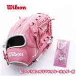 WILSON（ウィルソン） ベア ピンクリボンGLOVE オリジナルキーホルダー付き ピンク