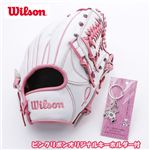 WILSON（ウィルソン） ベア ピンクリボンGLOVE オリジナルキーホルダー付き ホワイト