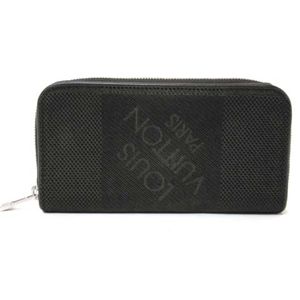 【中古A】LOUIS VUITTON（ルイヴィトン）ダミエジェアンラウンドファスナー財布 ポルトフォイユロンジッペ ノワール M93546