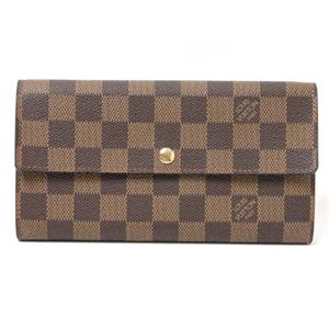 【中古A】LOUIS VUITTON（ルイヴィトン）ダミエファスナー長財布 N61724