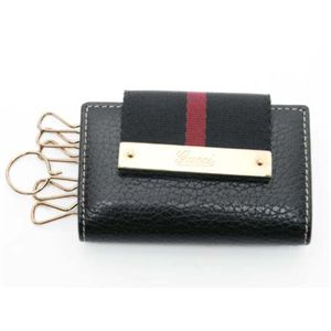 【中古SA】Gucci（グッチ） キーケース 6本 マスト 181673 ブラック/レッド