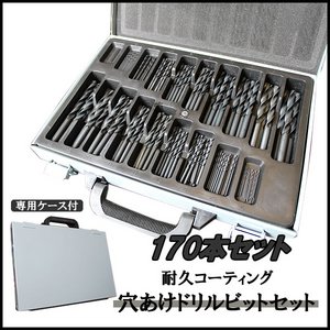HSS鉄工ドリル 170本セット　電気ドリル 穴あけ キリ 刃