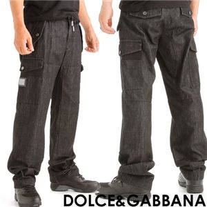 DOLCE&GABBANA(ドルチェ&ガッパーナ) メンズ デニム地カーゴパンツ G4F0ED-G8B95 (44)