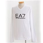 EMPORIO ARMANI（エンポリオ アルマーニ）ロゴプリントVネックロングTシャツ 7 L 273070-0S206 C ホワイトXXL